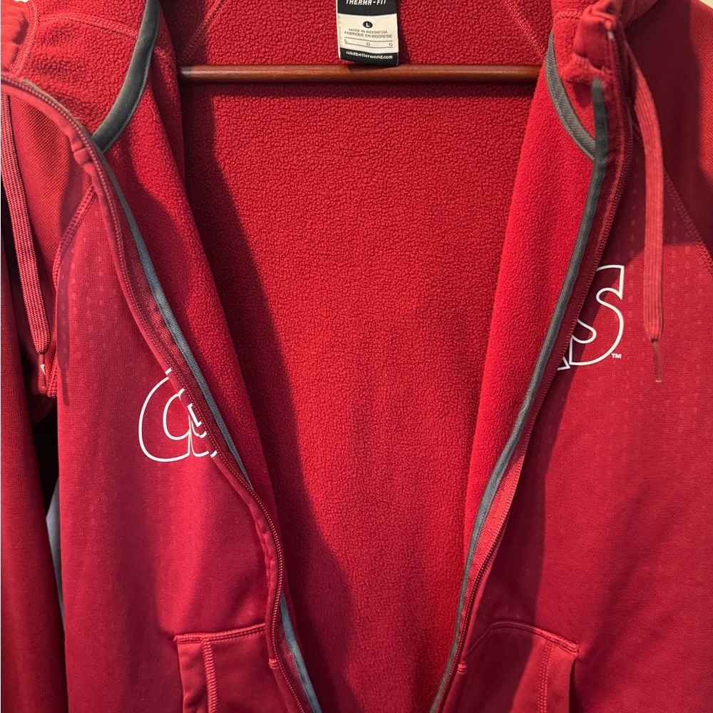 ❤️🐾 Nike WSU Cougars Therma-Fit Zip Hoodie Women's Large ✨ - Picture 8 of 8